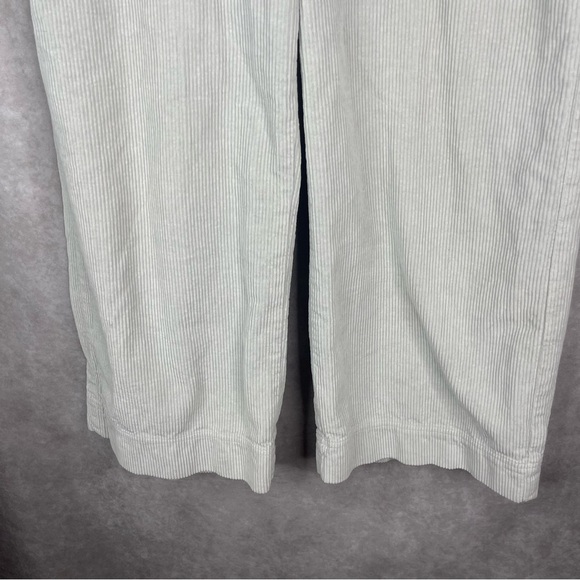 Wrap London Wide-Leg Cord Cotton & Linen Trousers In Ice Gray Size US 8 - Picture 8 of 8